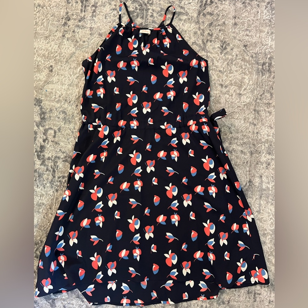Red and White Halter Tie Front Sundress